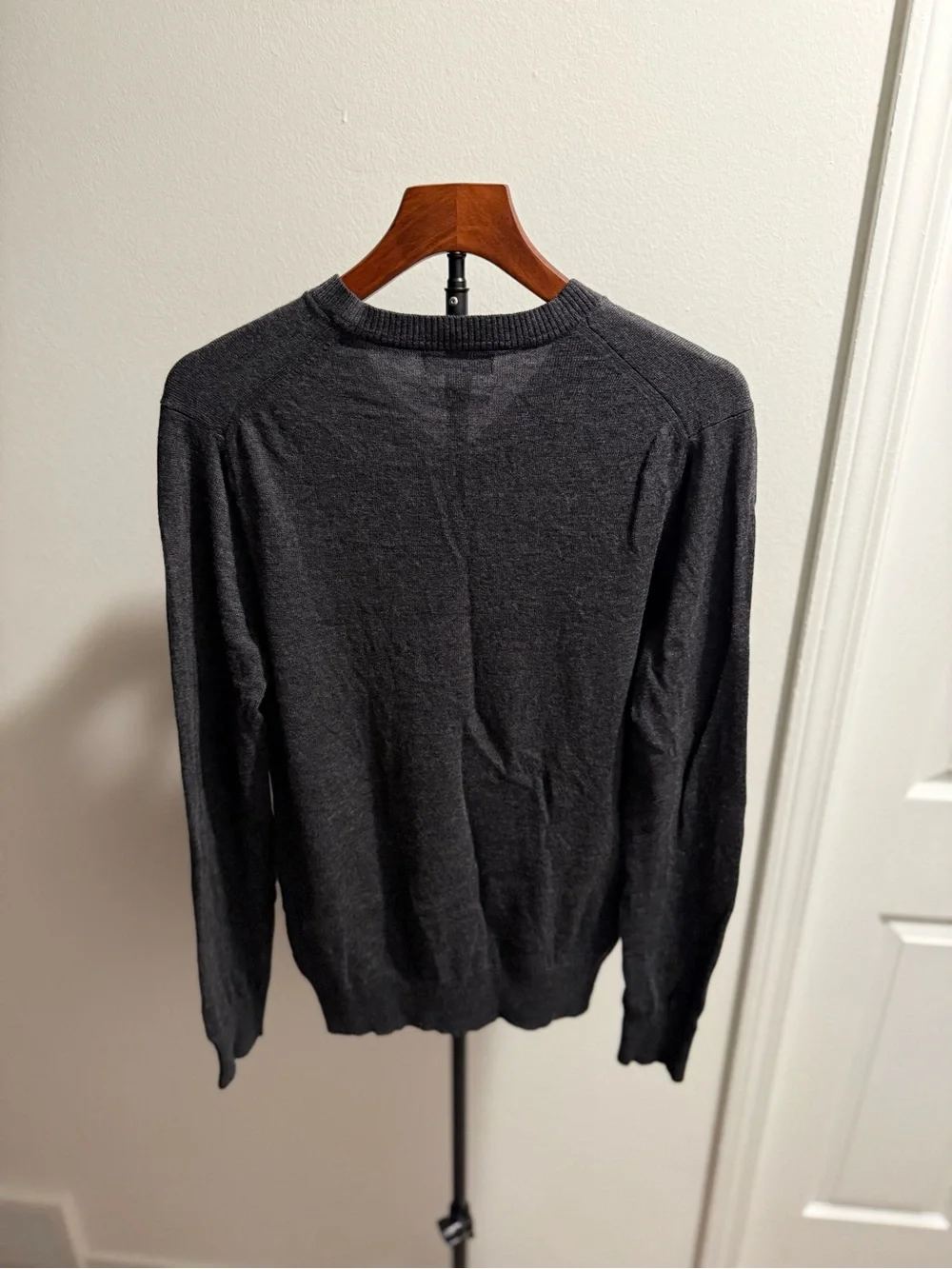 Banana Republic Men's Charcoal V-Neck Sweater